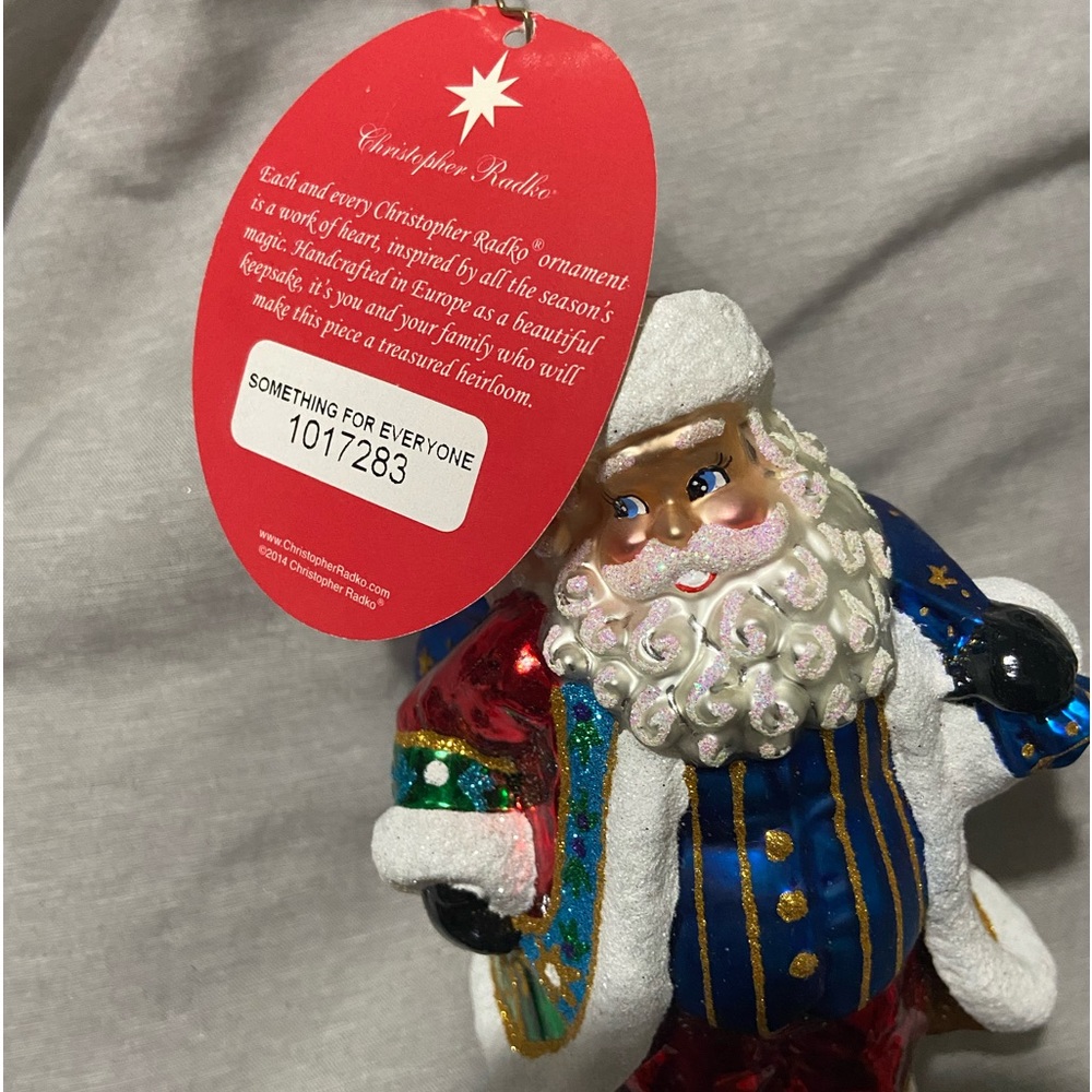 Christopher Radko Santa’s silent night wreath ornament